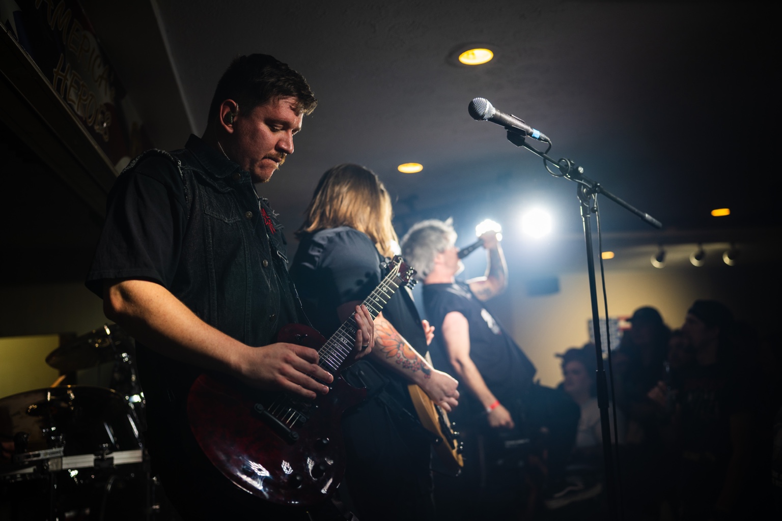 Andrew Warner playing lead guitar